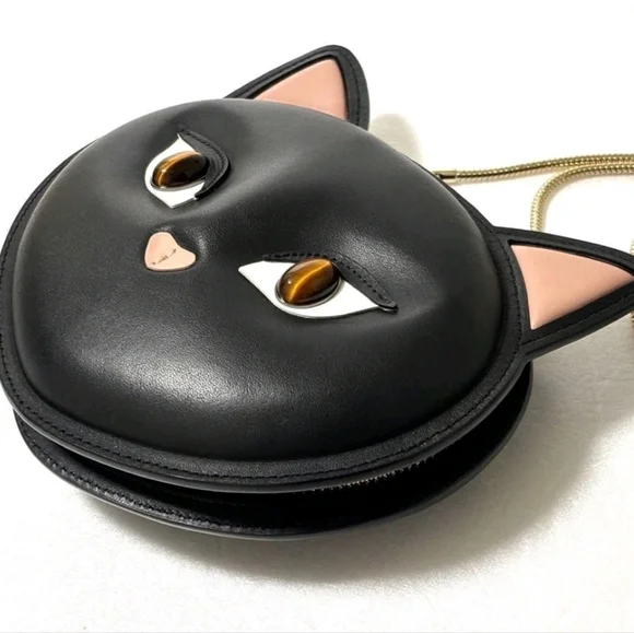 Kate Spade New York Meow Cat Black Crossbody Bag Rare Used - Picture 3 of 6